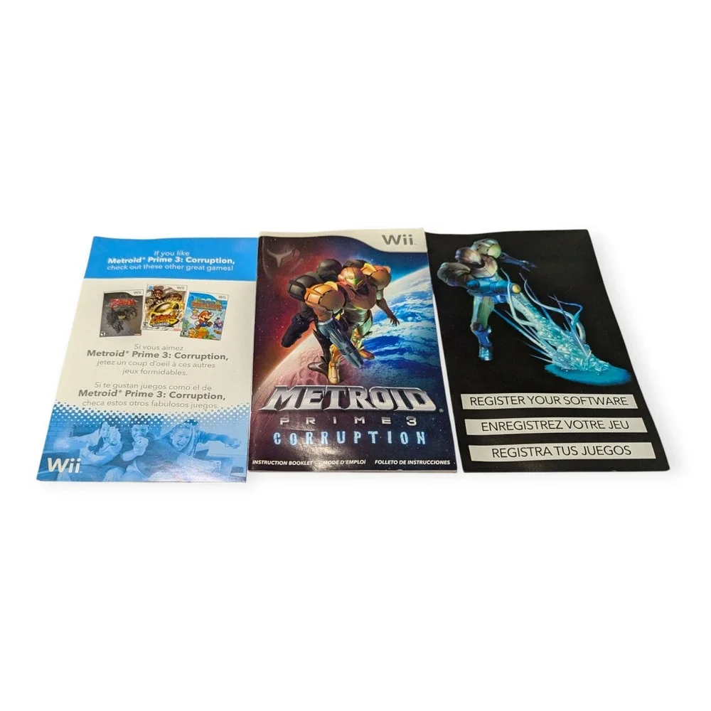 Metroid Prime 3 Corruption Nintendo Wii CIB Complete Samus Aran Action FPS 2007